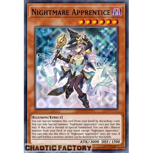 LEDE-EN029 Nightmare Apprentice Secret Rare 1st Edition NM