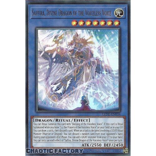 LEDE-EN034 Saffira, Divine Dragon of the Voiceless Voice Ultra Rare 1st Edition NM