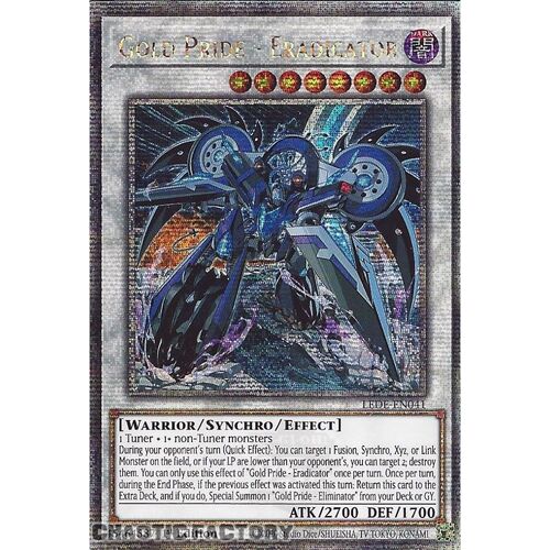 Quarter Century Secret Rare LEDE-EN041 Gold Pride - Eradicator 1st Edition NM