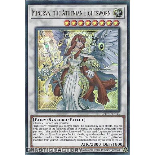 LEDE-EN043 Minerva, the Athenian Lightsworn Ultra Rare 1st Edition NM