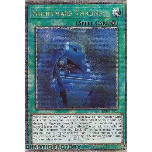 Quarter Century Secret Rare LEDE-EN061 Nightmare Throne 1st Edition NM
