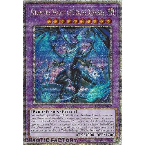 Quarter Century Secret Rare LEDE-EN092 Veidos the Dragon of Endless Darkness 1st Edition NM