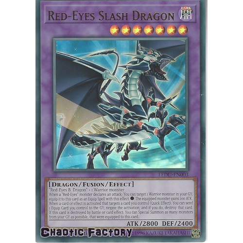 Red-Eyes Slash Dragon - LEDU-EN003 - Ultra Rare 1st Edition NM