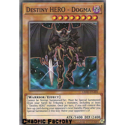 Yugioh LEHD-ENA01 Destiny HERO - Dogma Common 1st Edition NM