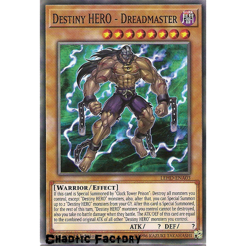 Yugioh LEHD-ENA03 Destiny HERO - Dreadmaster Common 1st Edition NM