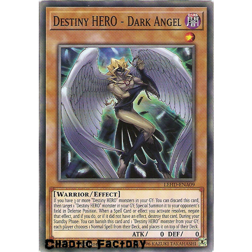 Yugioh LEHD-ENA09 Destiny HERO - Dark angel Common 1st Edition NM