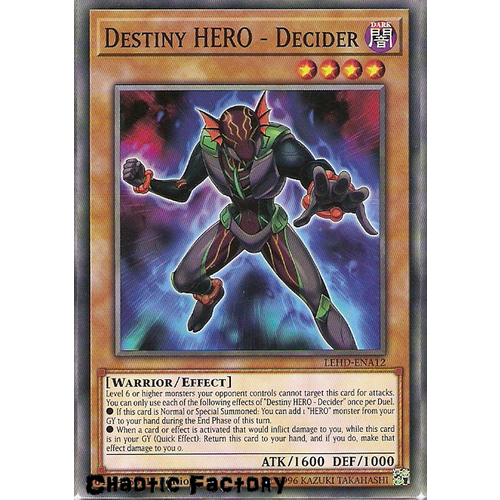 Yugioh LEHD-ENA12 Destiny HERO - Decider Common 1st Edition NM