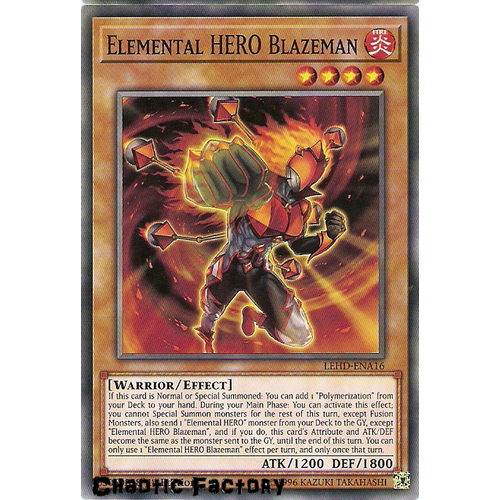 LEHD-ENA16 Elemental HERO Blazeman Common 1st Edition NM