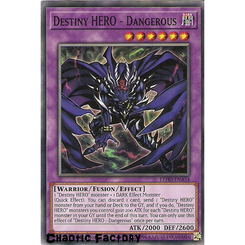 Yugioh LEHD-ENA34 Destiny HERO - Dangerous Common 1st Edition NM