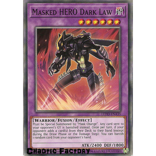 Yugioh LEHD-ENA35 Masked HERO Dark Law Common 1st Edition NM