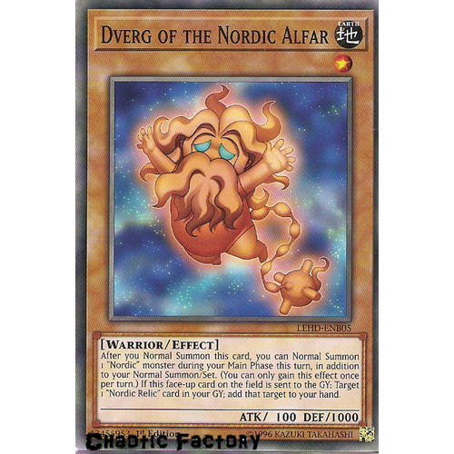 Yugioh LEHD-ENB05 Dverg of the Nordic Alfar Common 1st Edition NM