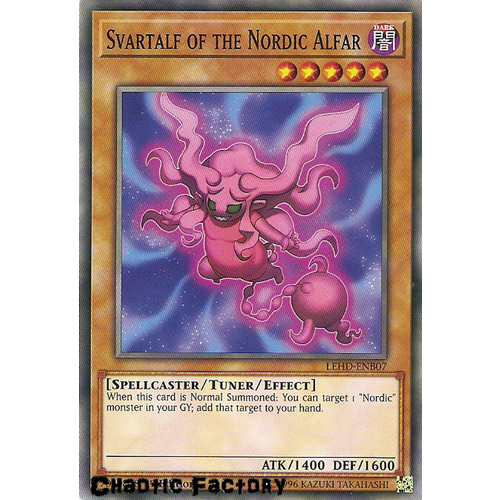 Yugioh LEHD-ENB07 Svartaif of the Nordic Alfar Common 1st Edition NM
