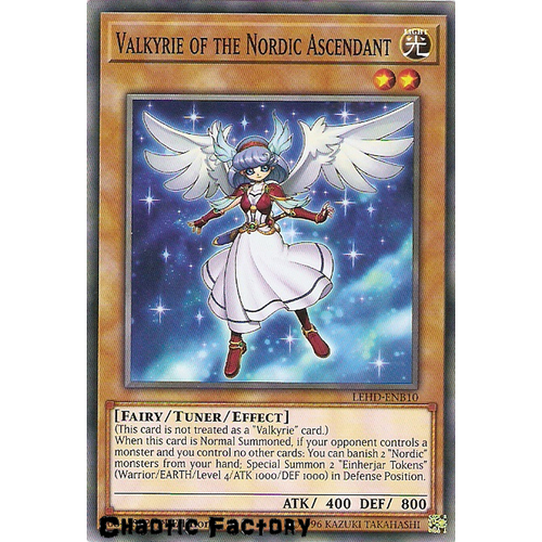 Yugioh LEHD-ENB10 Valkyrie of the Nordic Ascendant Common 1st Edition NM