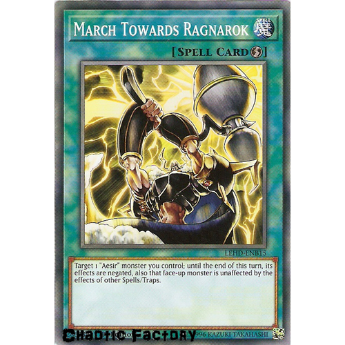 Yugioh LEHD-ENB15 March Towards Ragnarok Common 1st Edition NM