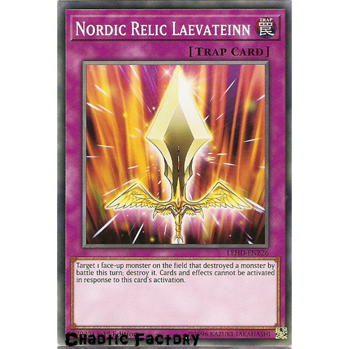 Yugioh LEHD-ENB26 Nordic Relic Laevateinn Common 1st Edition NM
