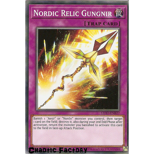 Yugioh LEHD-ENB27 Nordic Relic Gungnir Common 1st Edition NM