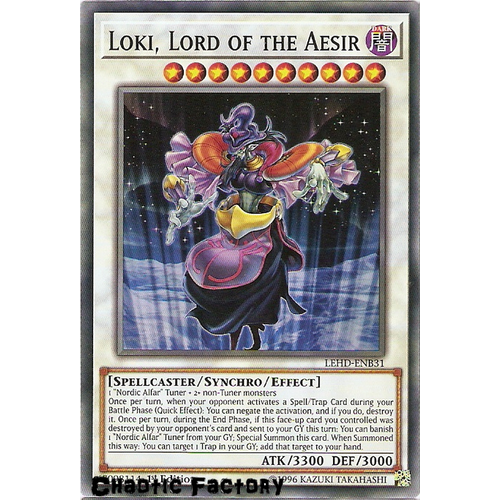 Yugioh LEHD-ENB31 Loki, Lord of the Aesir Common 1st Edition NM