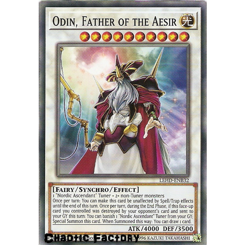 Yugioh LEHD-ENB32 Odin, Father of the Aesir Common 1st Edition NM