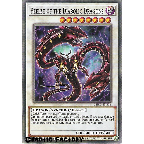 Yugioh LEHD-ENB36 Beelze of the Diabolic Dragons Common 1st Edition NM
