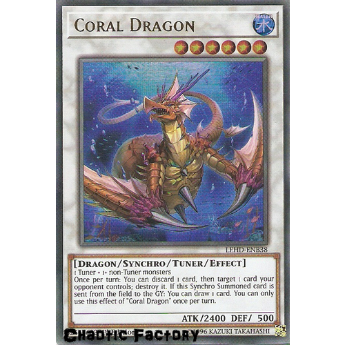 Yugioh LEHD-ENB38 Coral Dragon Ultra Rare 1st Edition NM