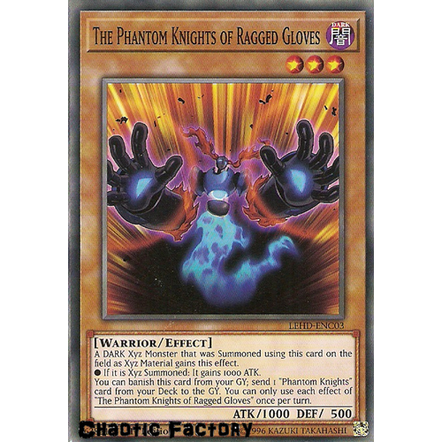 Yugioh LEHD-ENC03 The Phantom Knights of Ragged Gloves Common 1st Edition NM