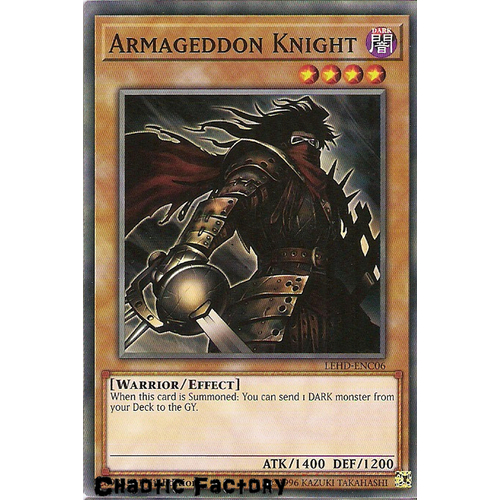 Yugioh LEHD-ENC06 Armageddon Knight Common 1st Edition NM