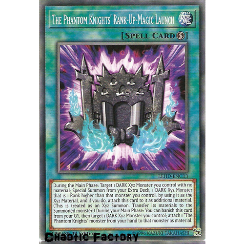 Yugioh LEHD-ENC13 The Phantom Knight's Rank-Up-Magic Launch Common 1st Edition NM