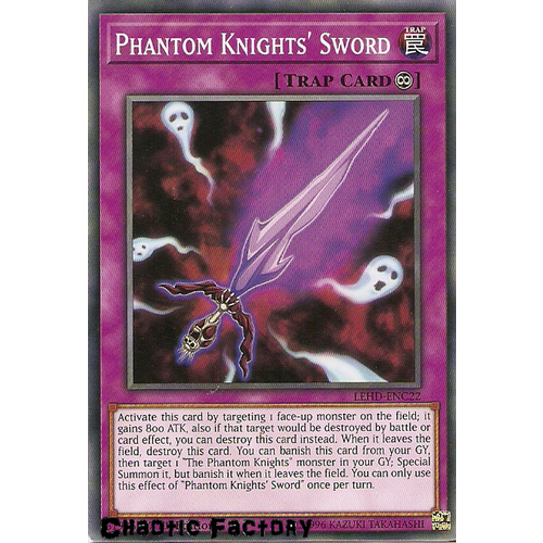 Yugioh LEHD-ENC22 Phantom Knight's Sword Common 1st Edition NM