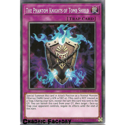 Yugioh LEHD-ENC27 The Phantom Knight's of Tomb Shield Common 1st Edition NM