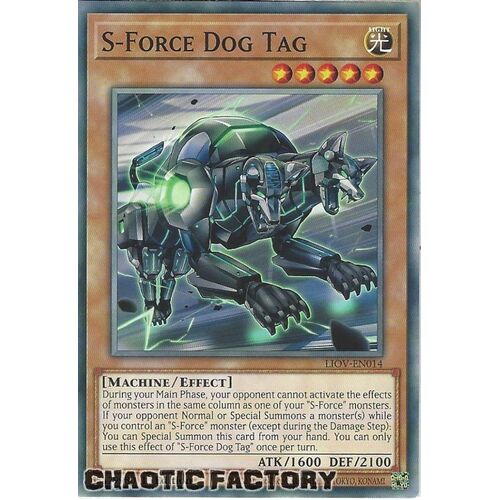 LIOV-EN014 S-Force Dog Tag Common 1st Edition NM