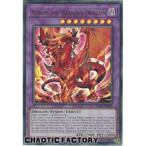 LIOV-EN033 Albion the Branded Dragon Ultra Rare 1st Edition NM