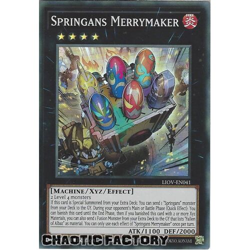 Springans Merrymaker - Super Rare LIOV-EN041 1st Edition 