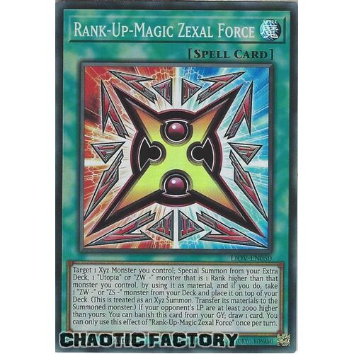 LIOV-EN050 Rank-Up-Magic Zexal Force Super Rare 1st Edition NM