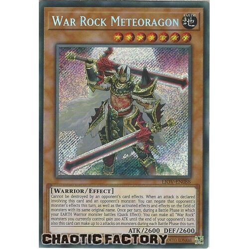 LIOV-EN088 War Rock Meteoragon Secret Rare 1st Edition NM