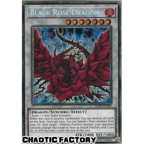 LIOV-EN100 Black Rose Dragon Starlight Rare 1st Edition NM
