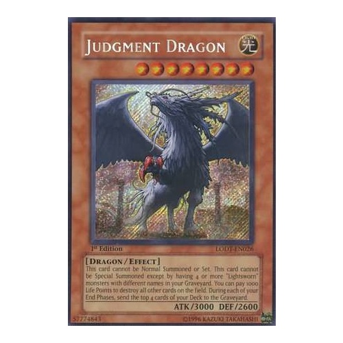Judgment Dragon - LODT-EN026 - Secret Rare 1st Edition LP