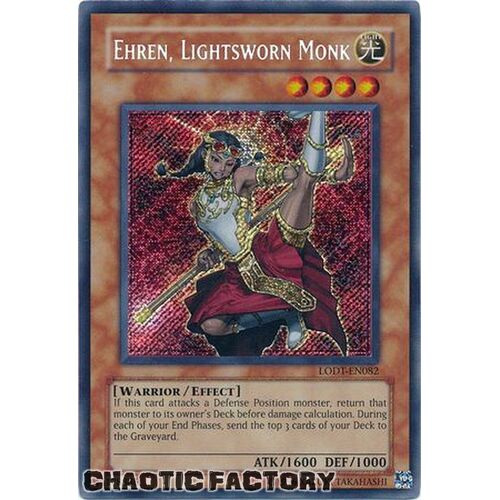 LODT-EN082 Ehren, Lightsworn Monk Secret Rare Unlimited Edition NM