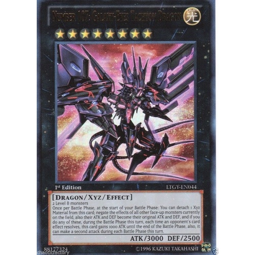 LTGY-EN044 Number 107: Galaxy-Eyes Tachyon Dragon  Ultra Rare 1st ed LP