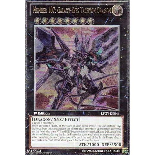Ultimate rare Number 107 Galaxy-Eyes Tachyon Dragon LTGY-EN044 1st Edition NM