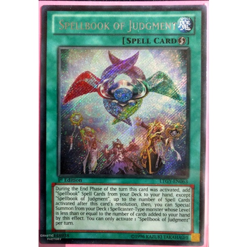 Spellbook of Judgment - LTGY-EN063 - Secret Rare 1st Edition NM