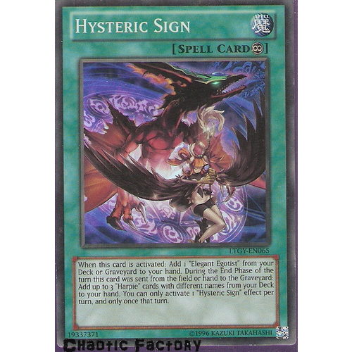 Hysteric Sign - LTGY-EN065 - Super Rare Unlimited NM