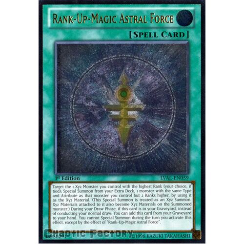 LVAL-EN059 Rank Up Magic Astral Force Ultimate Rare 1st Edition NM