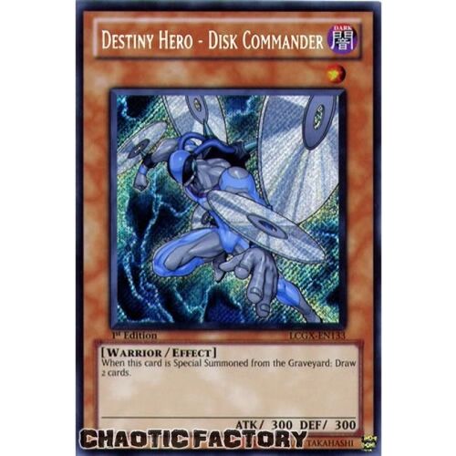 Destiny Hero - Disk Commander - LCGX-EN133 - Secret Rare 1st Edition NM