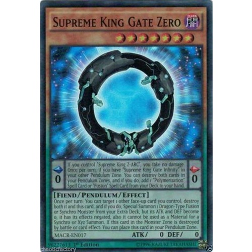 Supreme King Gate Zero Super Rare MACR-EN017 1st Edition NM