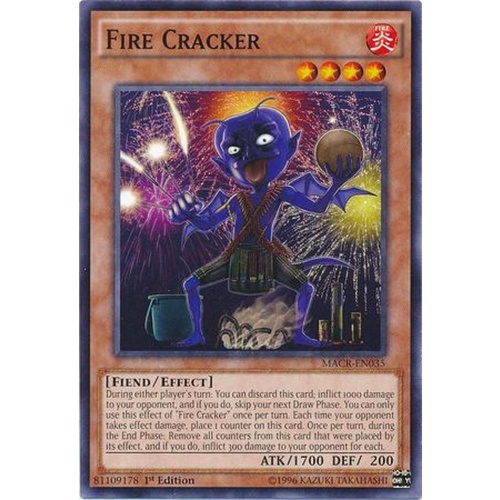 Yugioh Fire Cracker - MACR-EN035 - Common 1st Edition NM