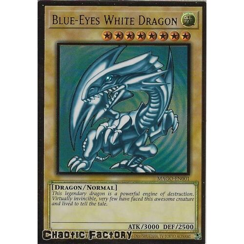 MAGO-EN001 Blue-Eyes White Dragon Premium Gold Rare 1st Edition NM