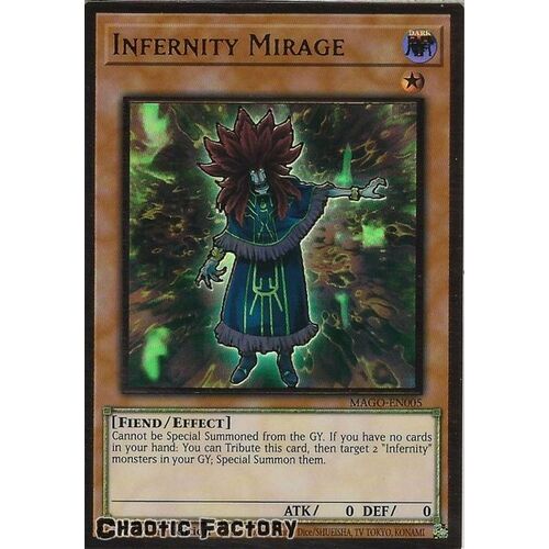 MAGO-EN005 Infernity Mirage Premium Gold Rare 1st Edition NM