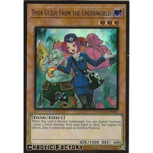 MAGO-EN007 Tour Guide From the Underworld Alternate Art Premium Gold Rare 1st Edition NM