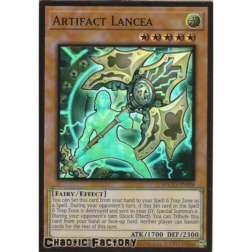 MAGO-EN008 Artifact Lancea Premium Gold Rare 1st Edition NM