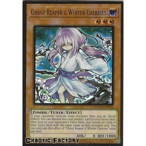 MAGO-EN010 Ghost Reaper & Winter Cherries Alternate Art Premium Gold Rare 1st Edition NM